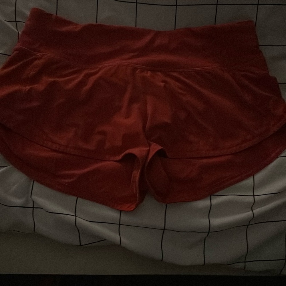 size 4 red orange speed ups 2.5 low rise